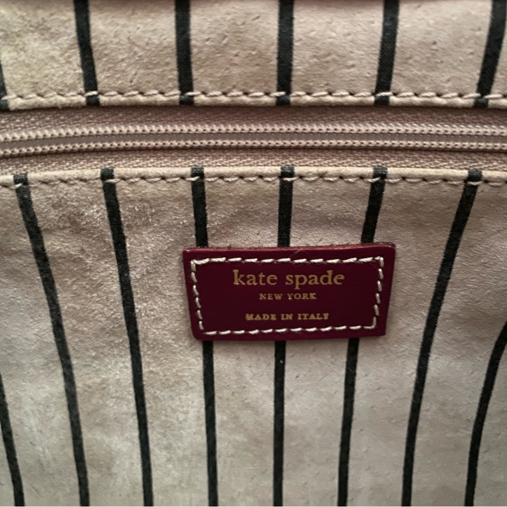 Kate Spade Travis Satchel in Raspberry Leather with Wallet - Picture 6 of 12